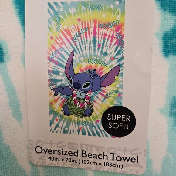 DISNEY - STICH - OVERSIZED BEACH TOWEL - NEW - Picture 2 of 5